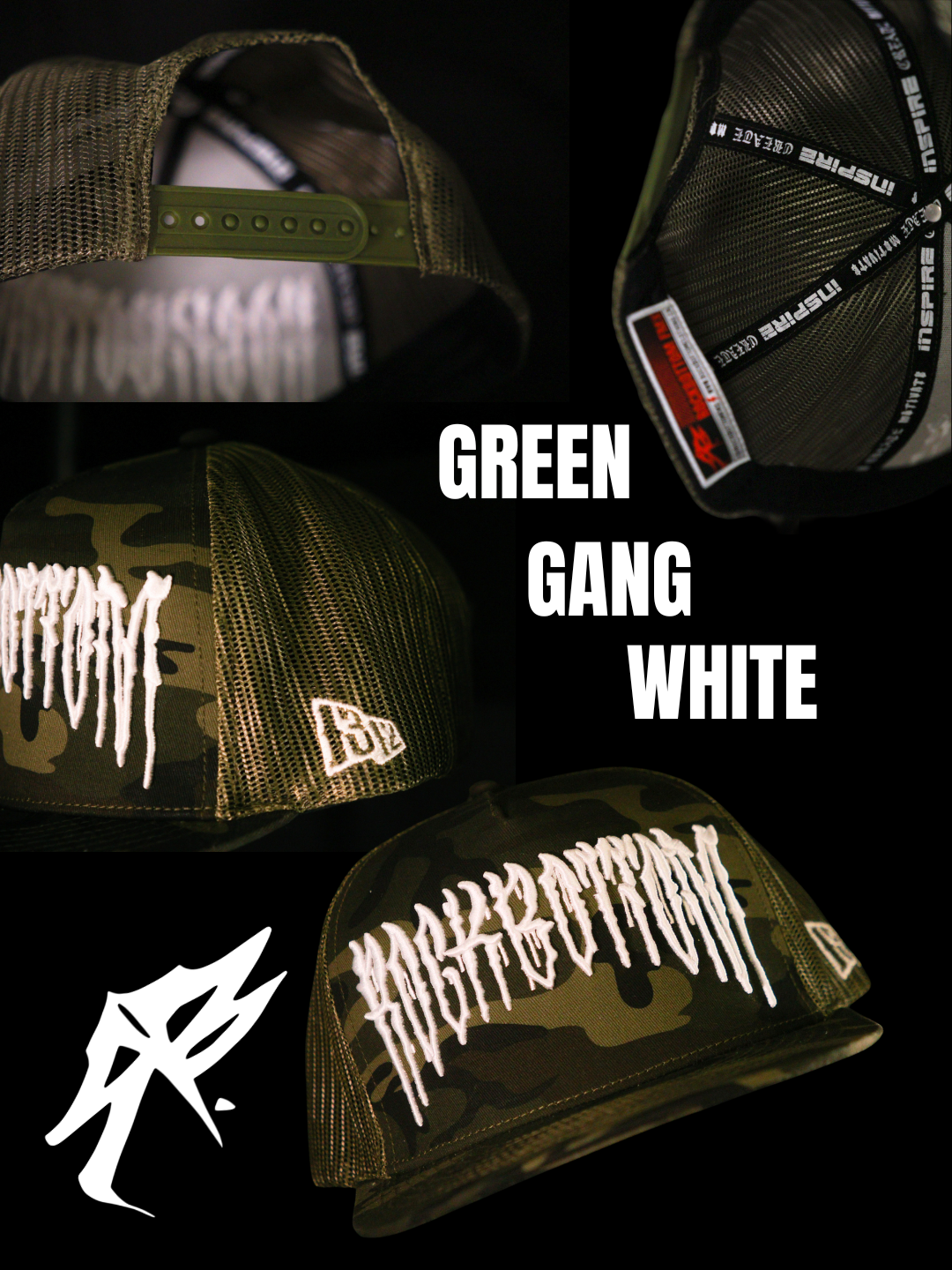 RKBTM GREEN GANG WHITE HAT